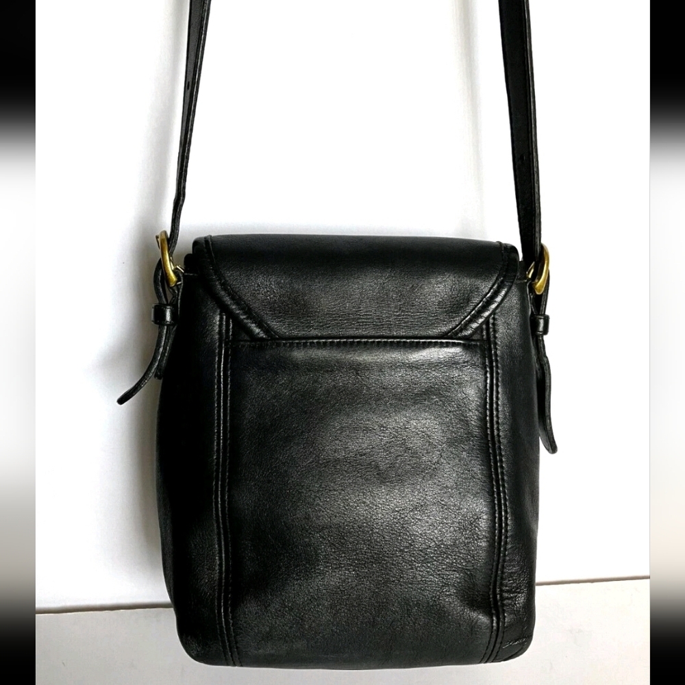 Coach Designer Vintage Y2k Black Leather Crossbody Purse Shoulder Bag - Picture 3 of 14